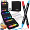48 Colors Dual Tip Acrylic Paint Markers, Paint Pens Set with Brush Tip and Fine Tip For Fabric, Rock, Wood, Glass, Eggs, Scrapbook, DIY Crafts Making Art Supplies - Teacher Appreciation Gift